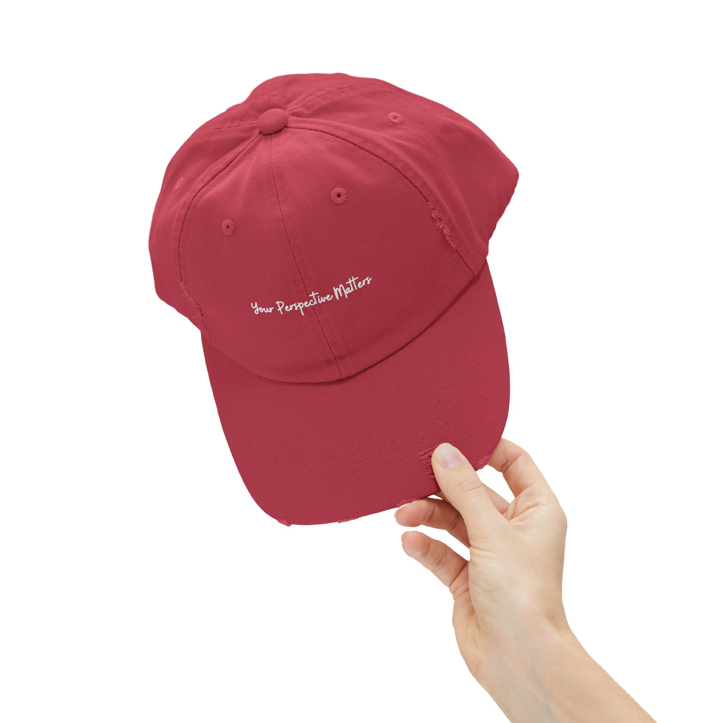 Dashing Red Unisex Distressed Cap