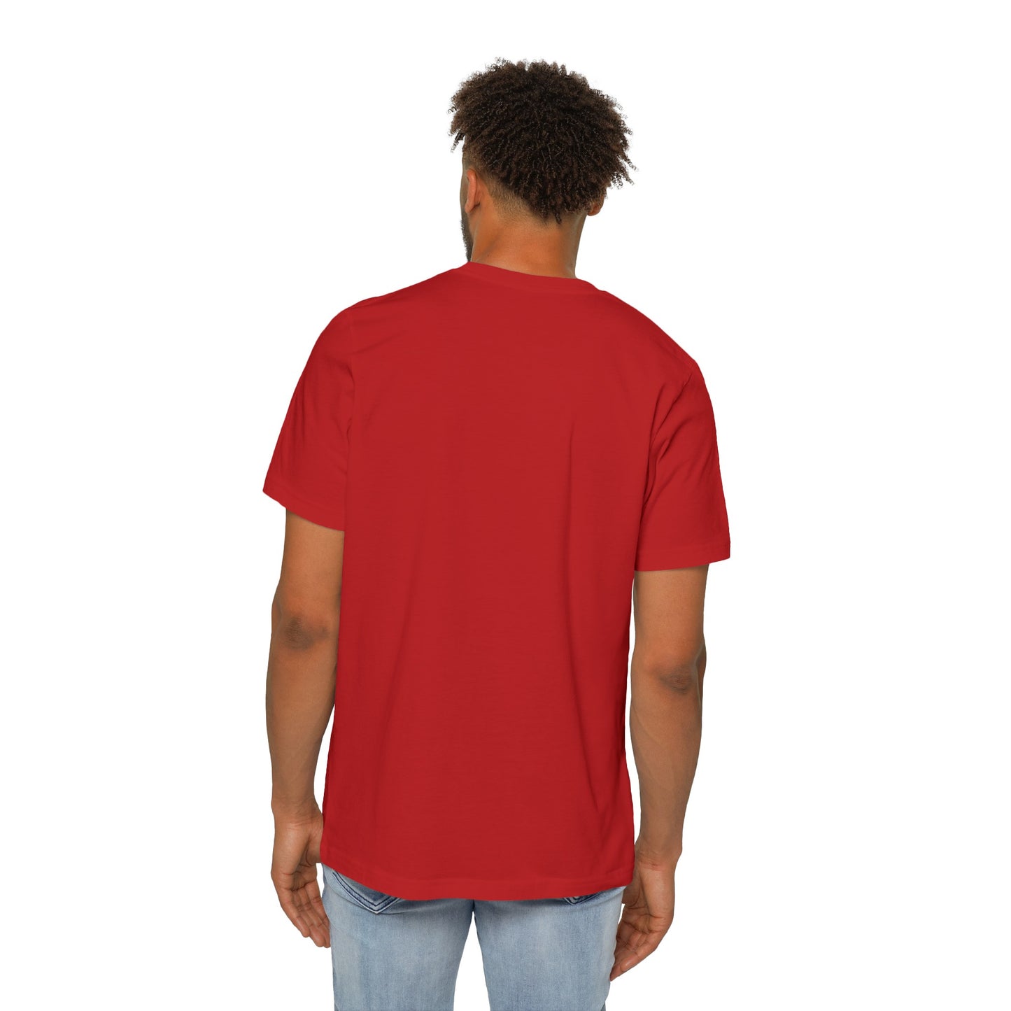 Red w/white letters Unisex Short-Sleeve Jersey T-Shirt