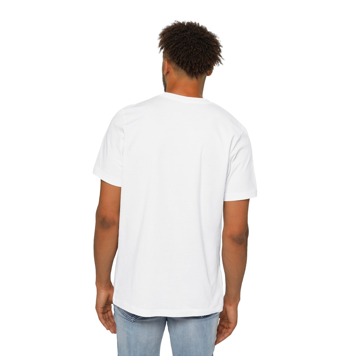 White w/black letters Unisex Short-Sleeve Jersey T-Shirt