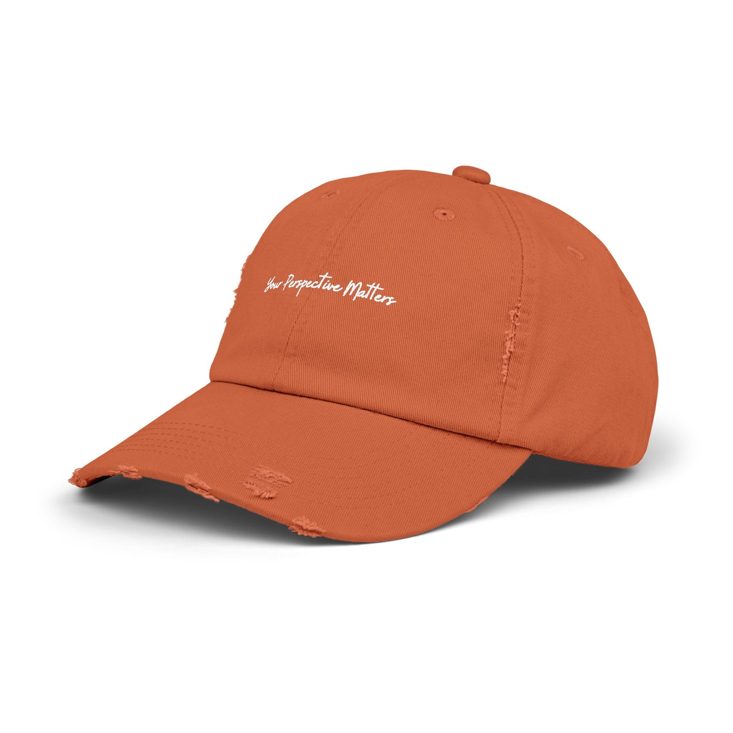 Burnt Orange Unisex Distressed Cap