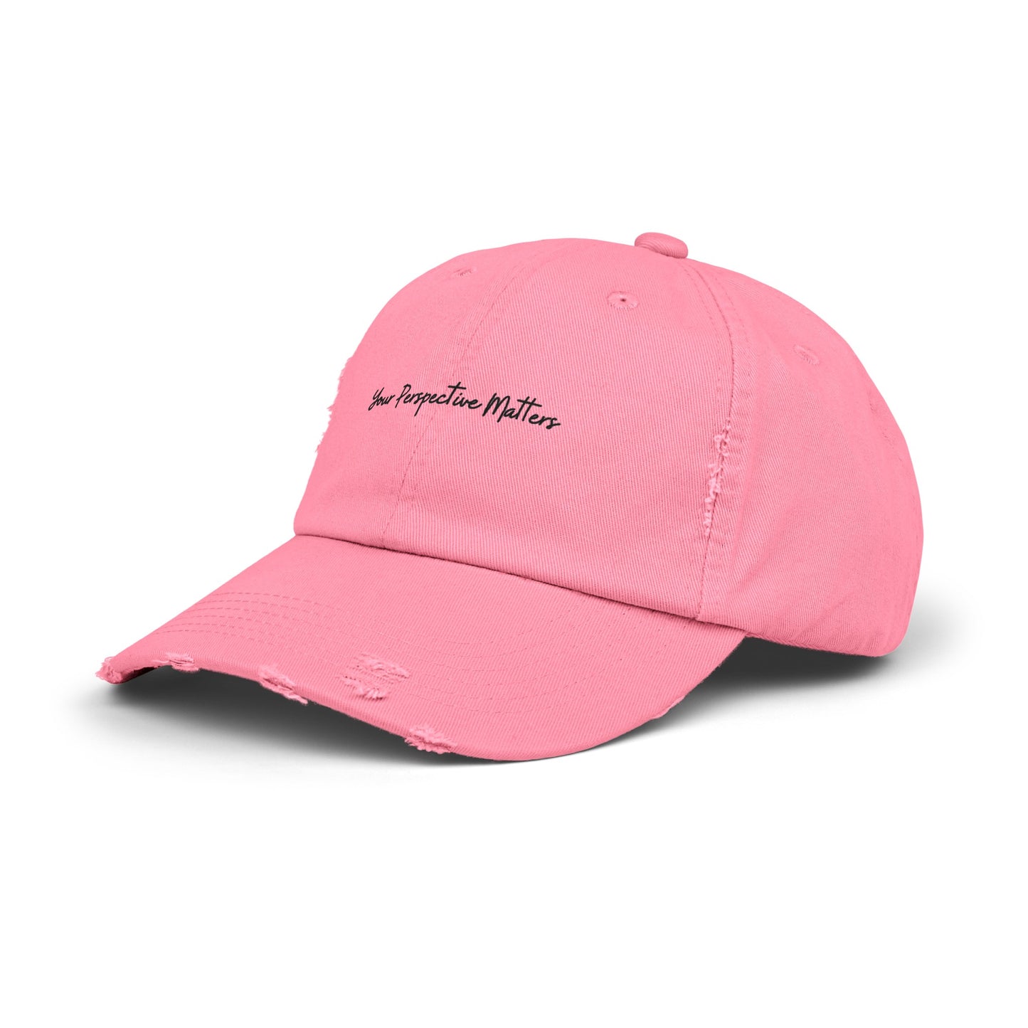 Pink Unisex Distressed Cap