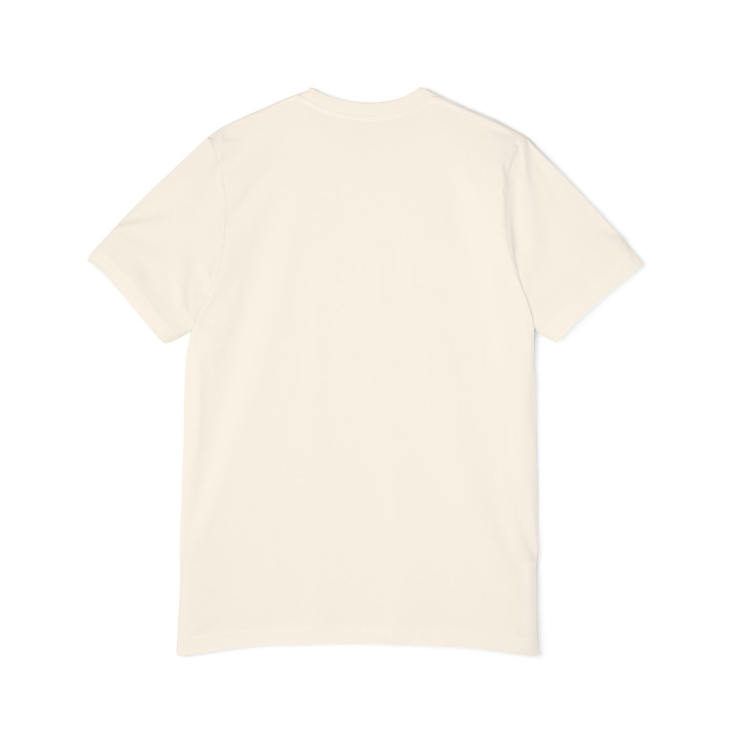 Creme w/black letters Unisex Short-Sleeve Jersey T-Shirt