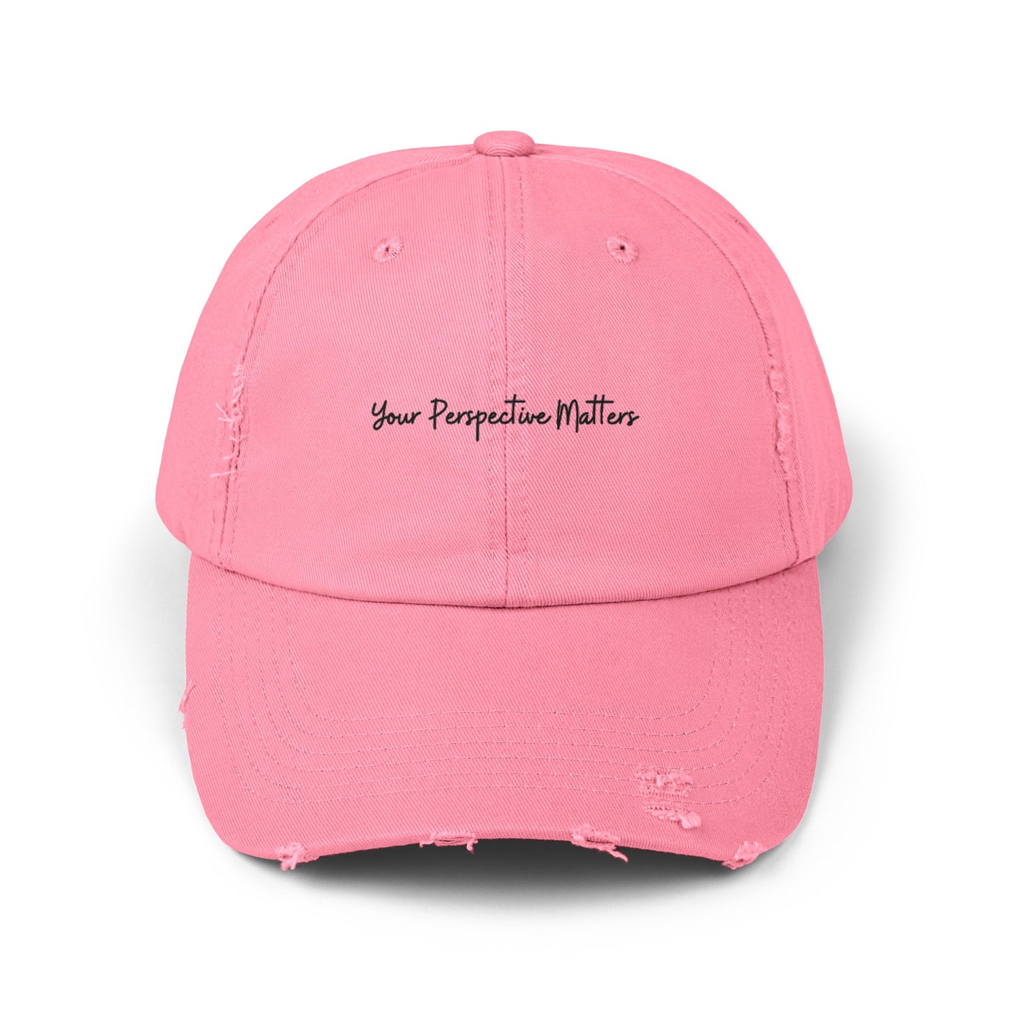 Pink Unisex Distressed Cap