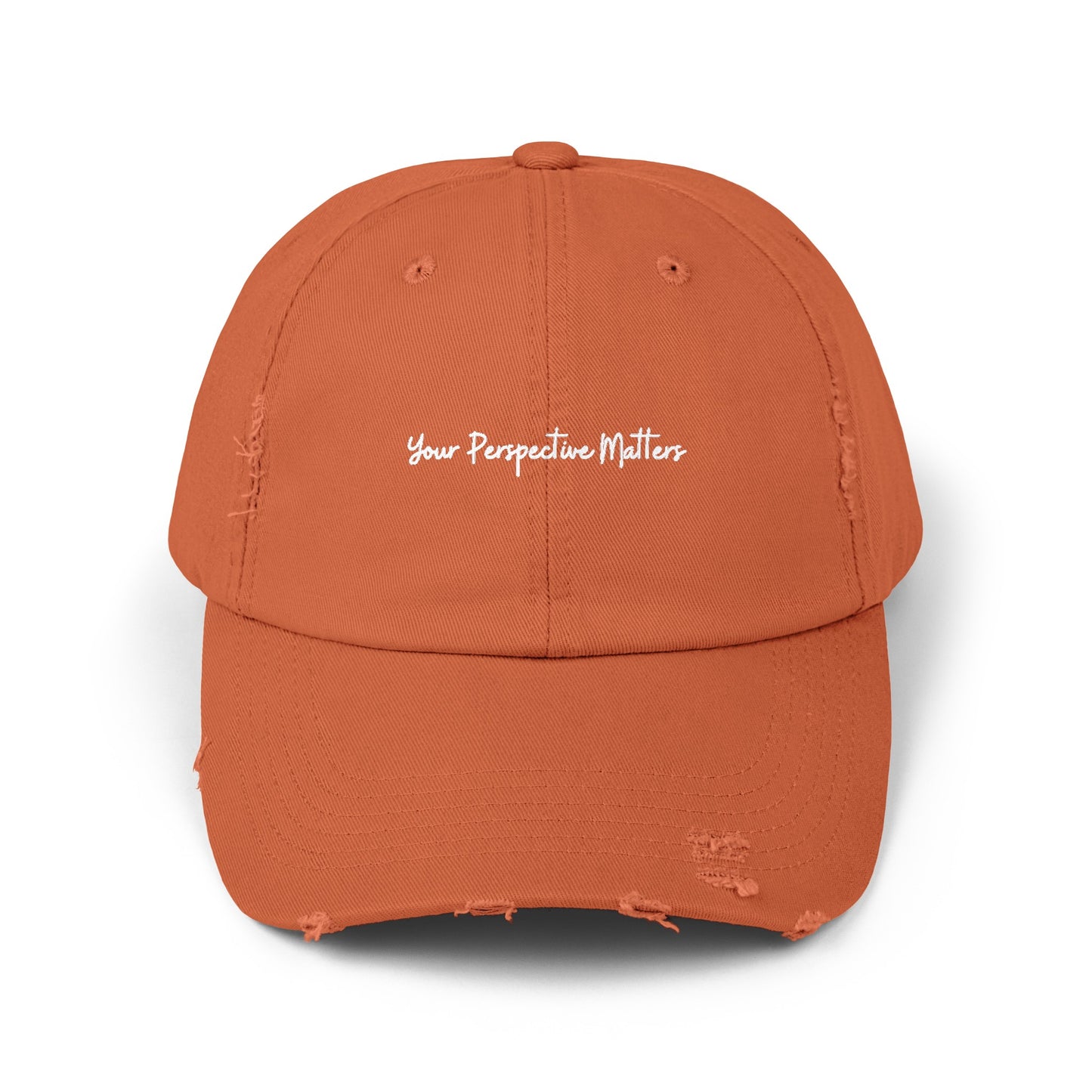Burnt Orange Unisex Distressed Cap