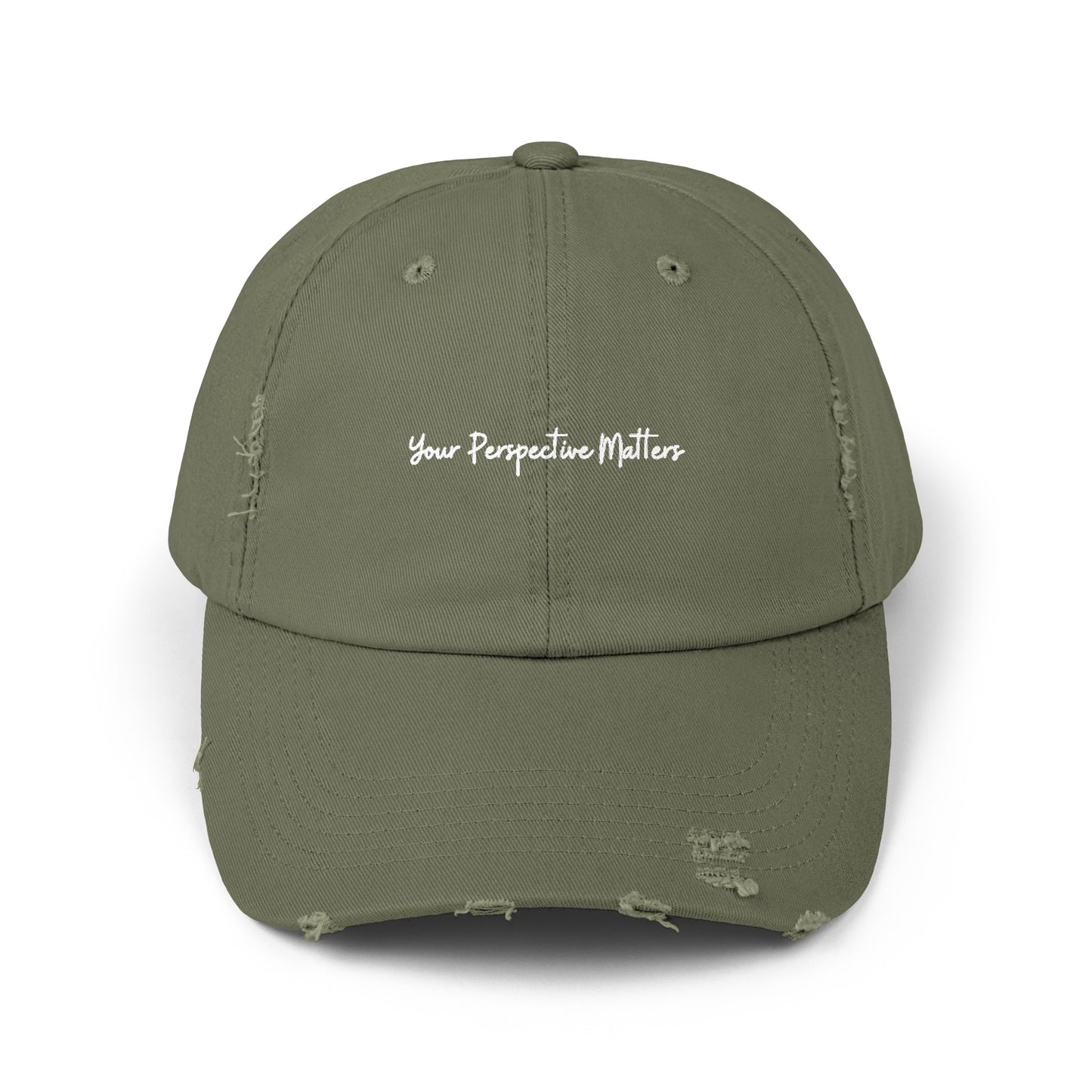 Light Olive Distressed Cap