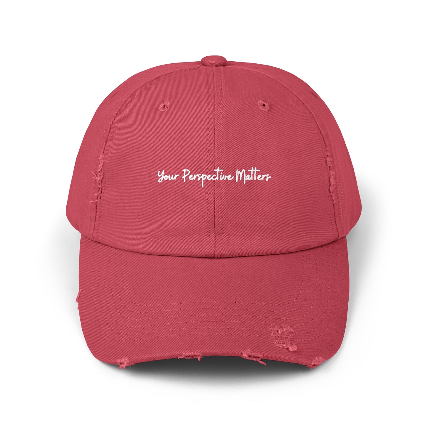 Dashing Red Unisex Distressed Cap